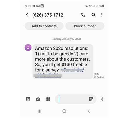 amazon text scam